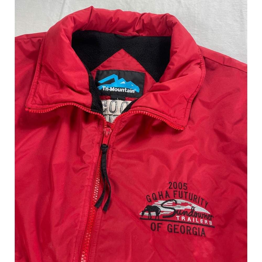 Tri-Mountain Vest‎ L Red 2005 GQHA Futurity Sundowner Trailers Georgia